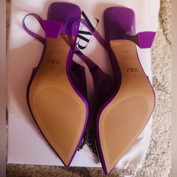 ZARA embellished vinyl heels - Picture 5 of 6